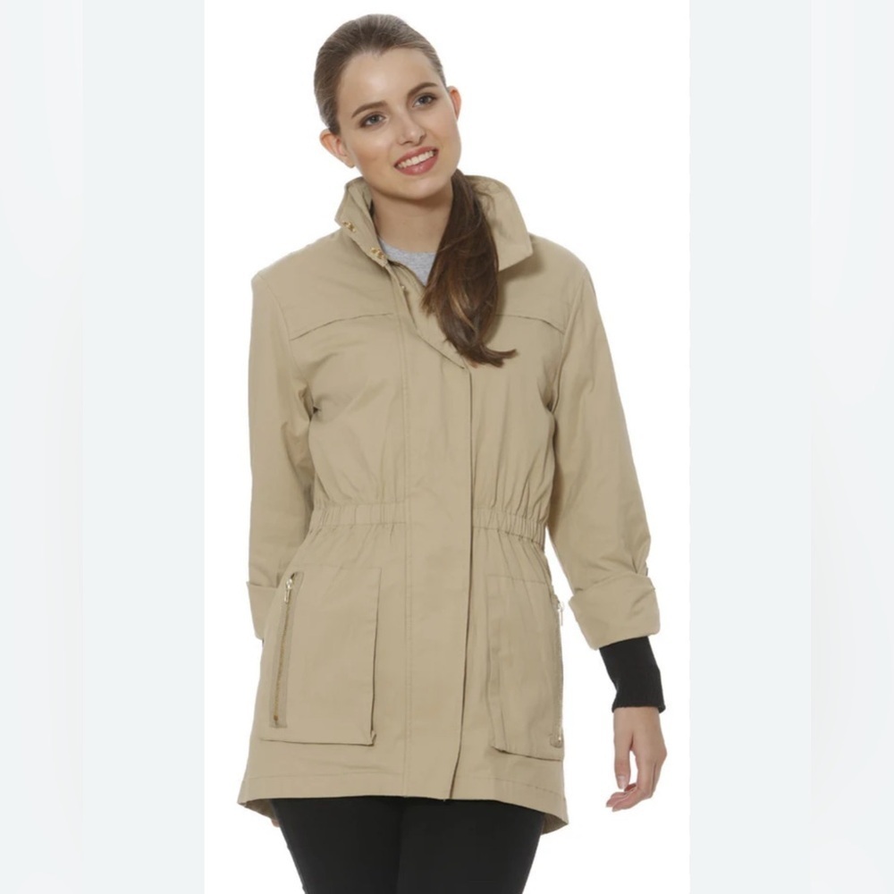 Women's Tan Rain Jacket